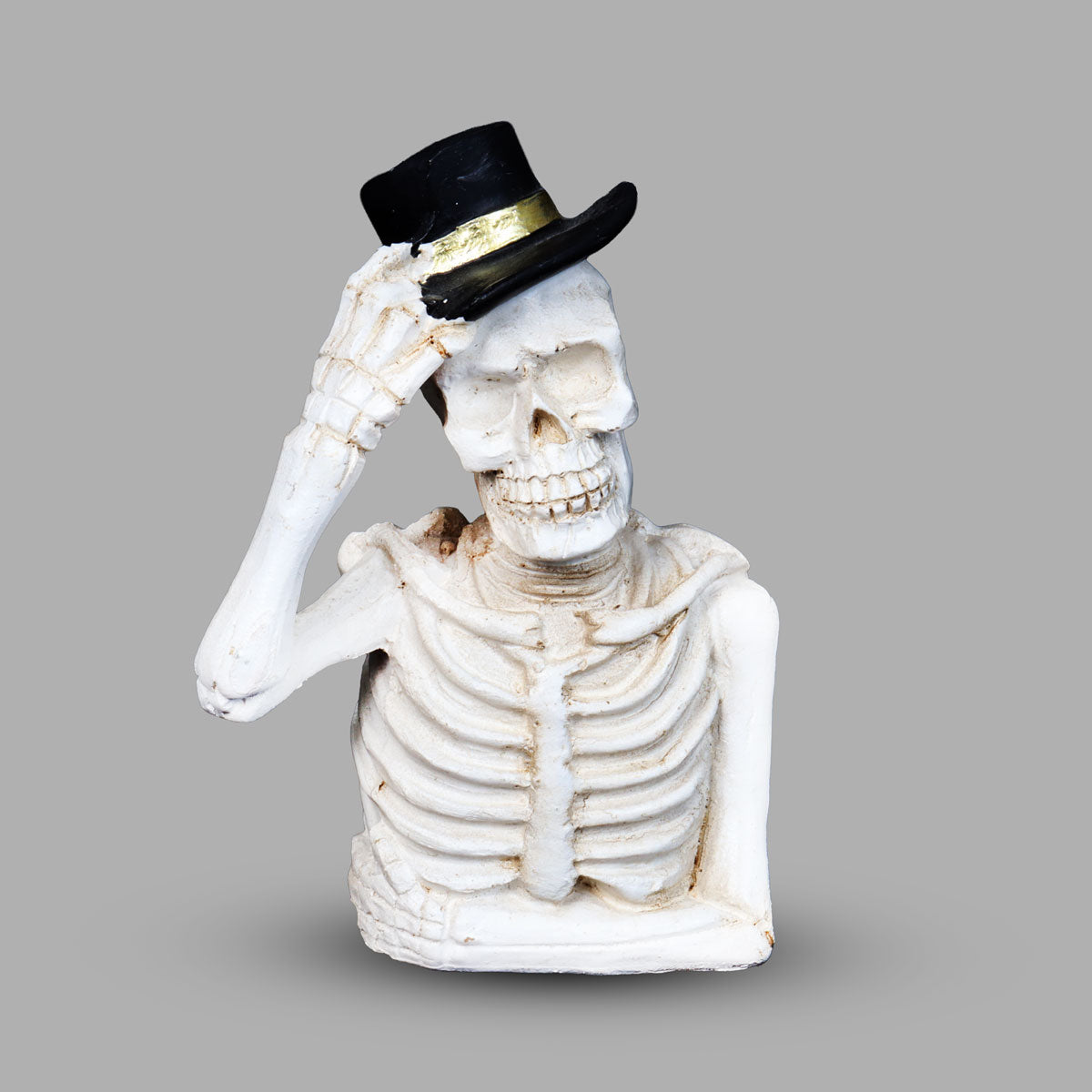 Figura de Cerámica, Esqueleto con Sombrero