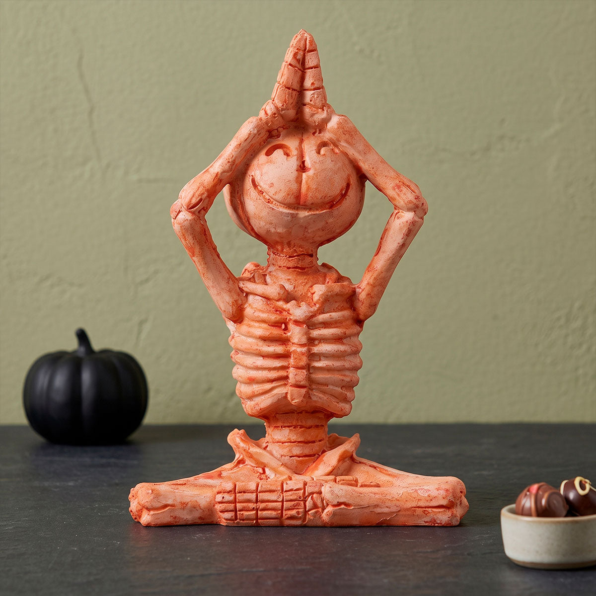 Calabaza Haciendo Yoga, Figura de Cerámica