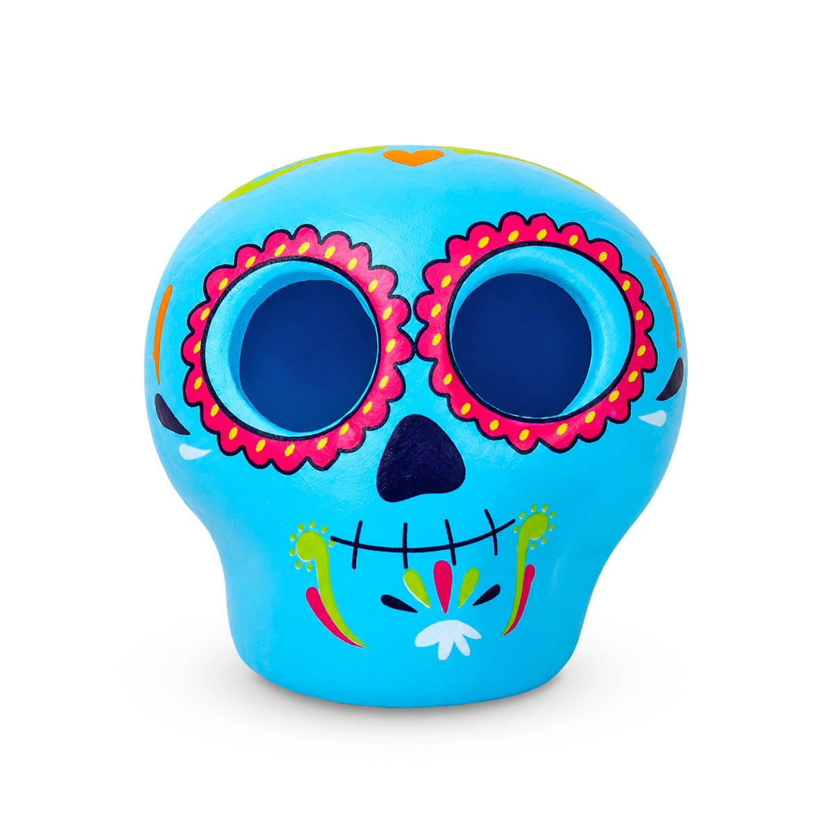 Calavera Decorativa de Día de Muertos, Color Azul