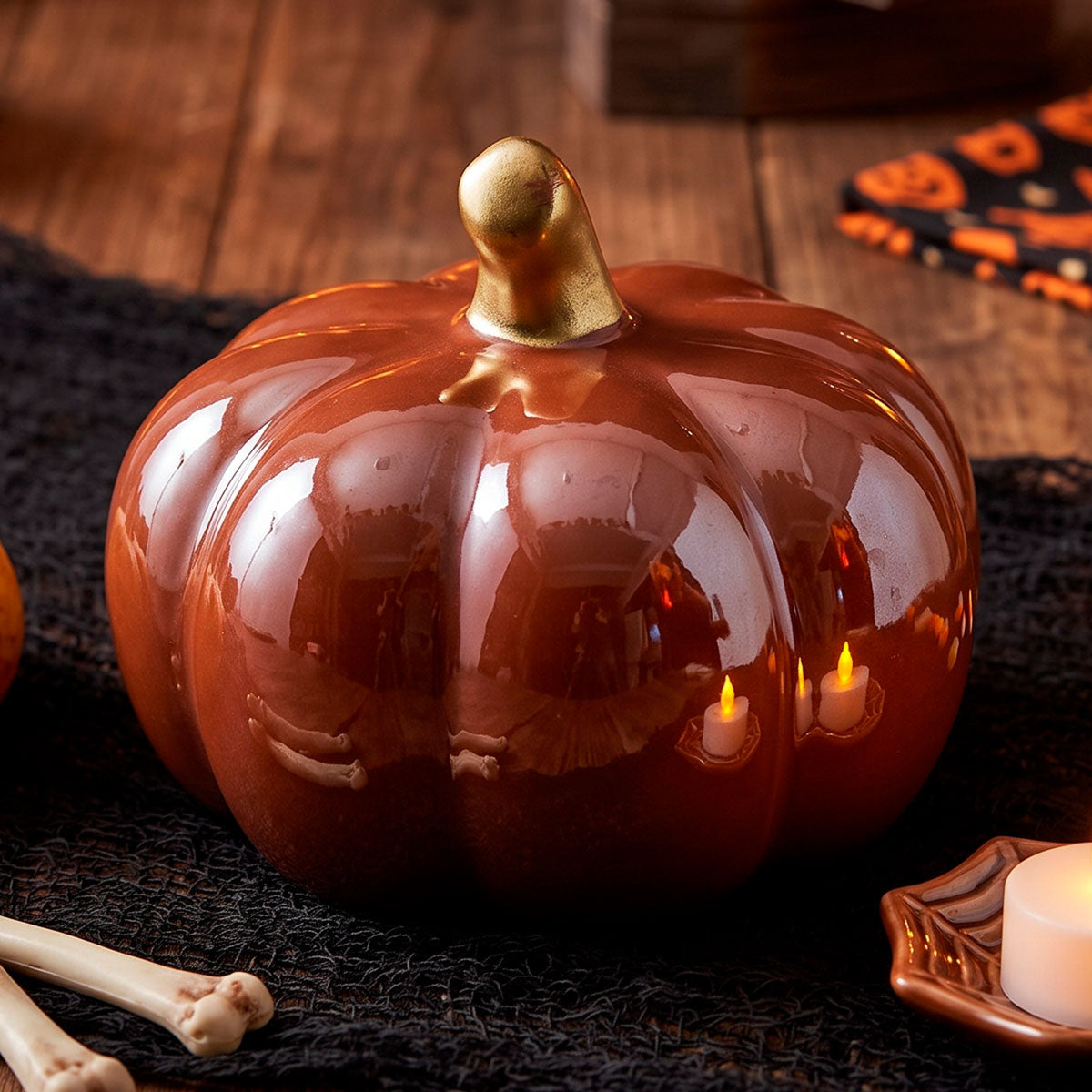 Calabaza de Cerámica, Color Café