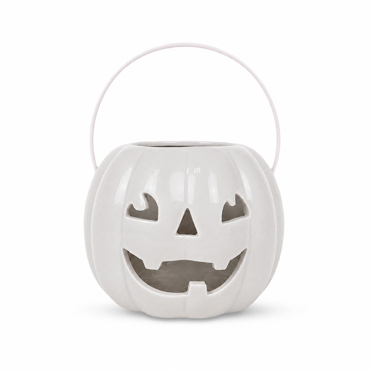Calabaza, Figura de Cerámica, Color Blanco