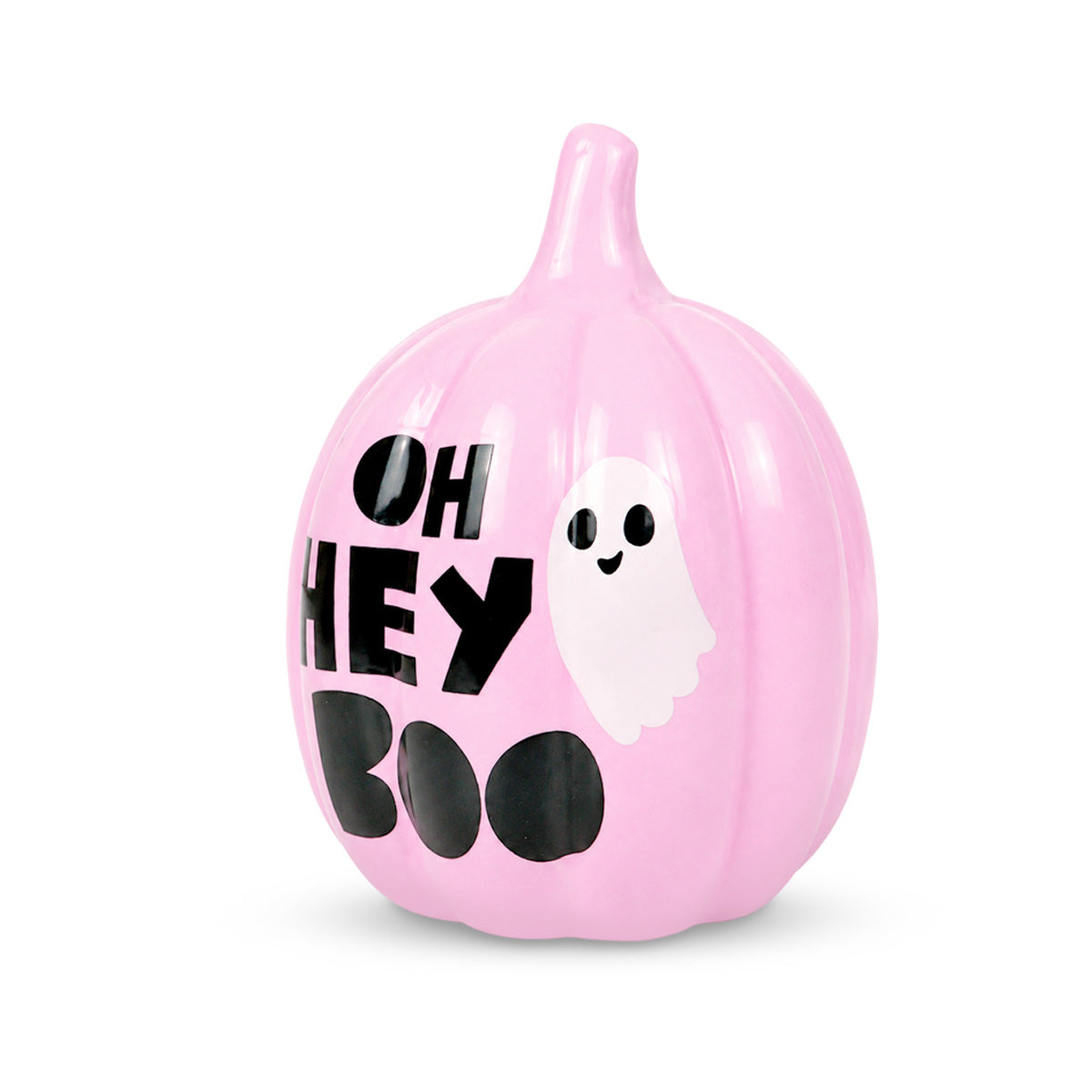 Calabaza, Figura de Cerámica, Color Rosa Pastel