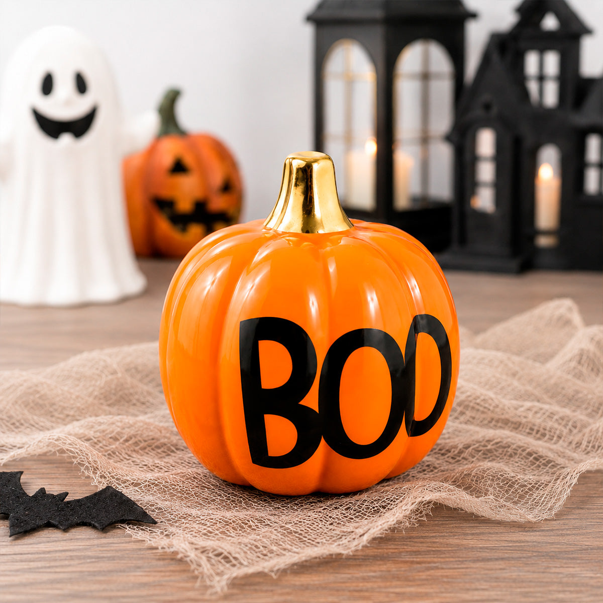 Calabaza Decorativa, Boo, Color Naranja