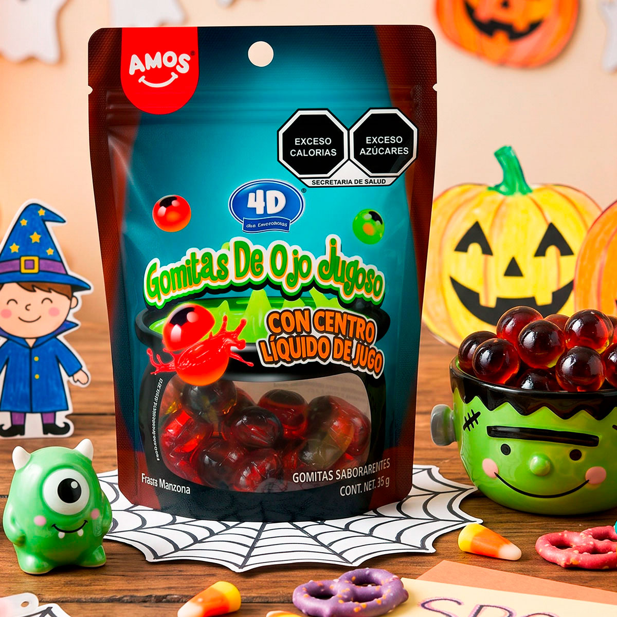 Ojos, Gomitas 4D, Amos, 65 gr
