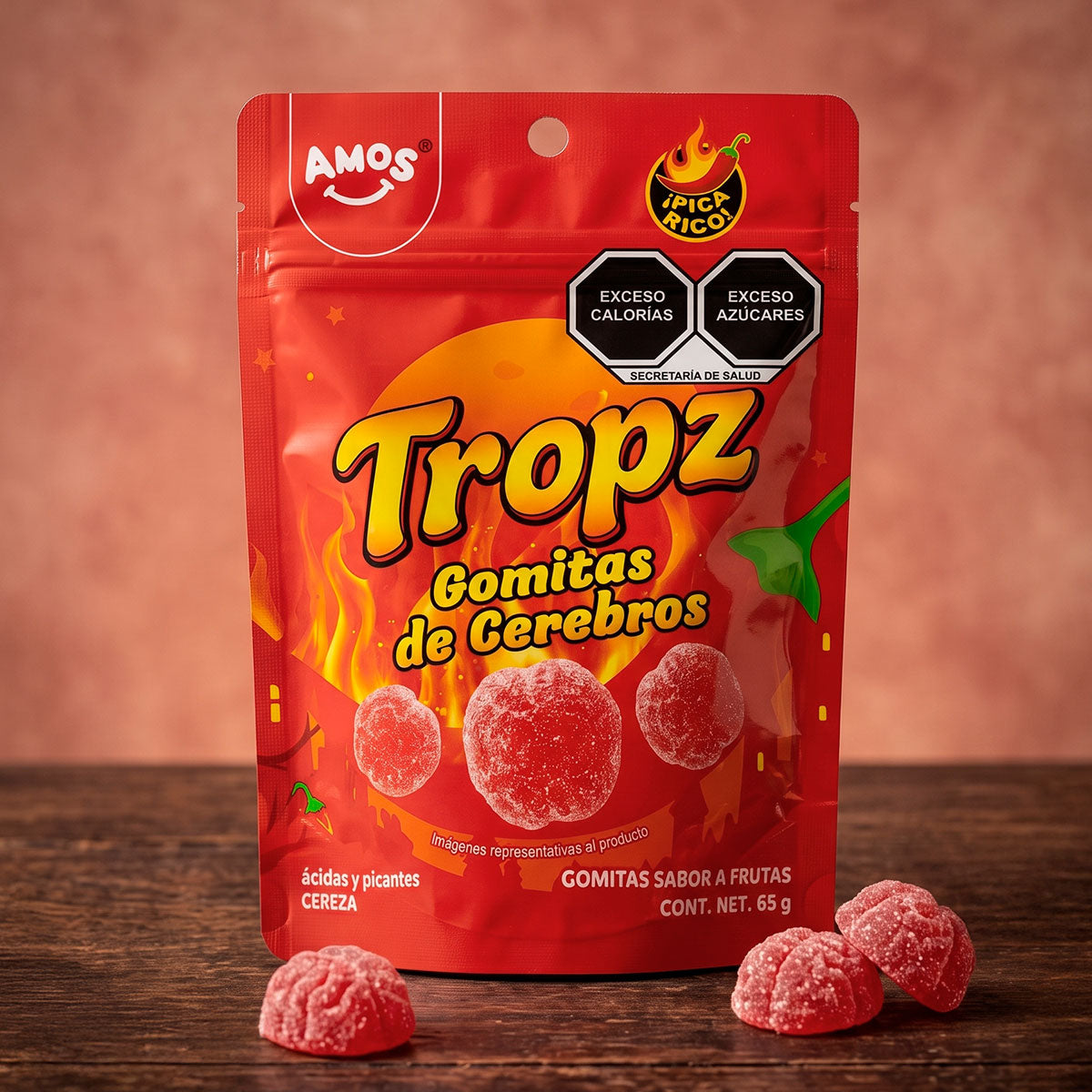 Cerebro, Gomitas Picantes, Tropz, 65 gr