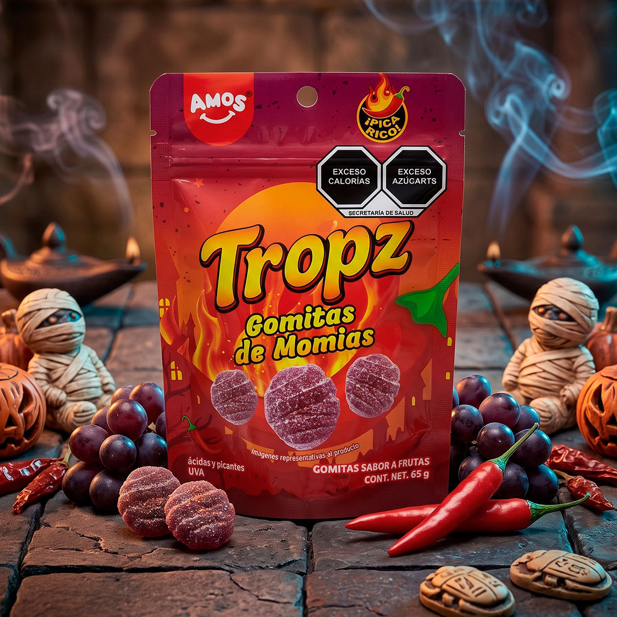 Momia, Gomitas Picantes, Tropz, 65 gr