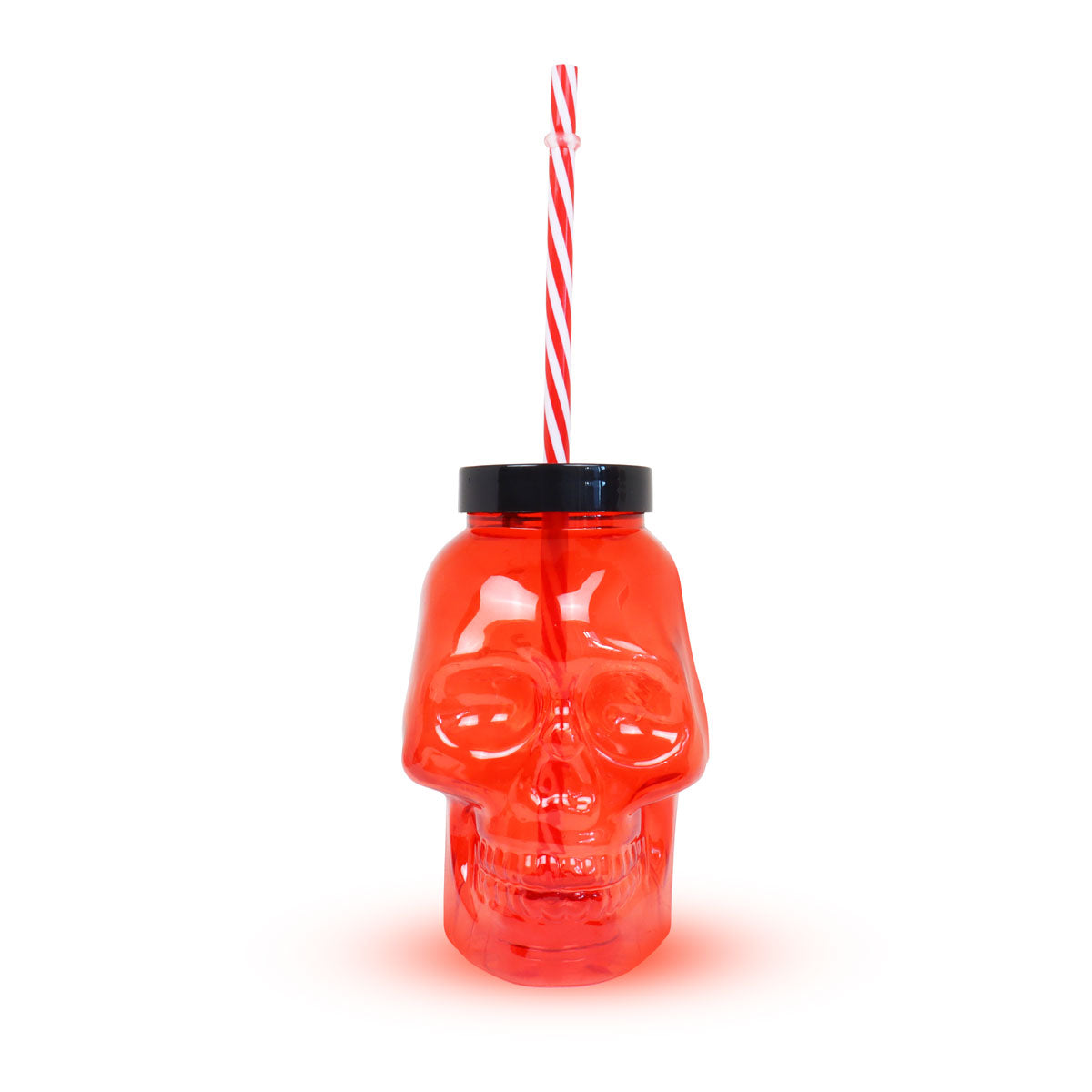 Vaso Calavera con Dulces 50 g, Color Rojo