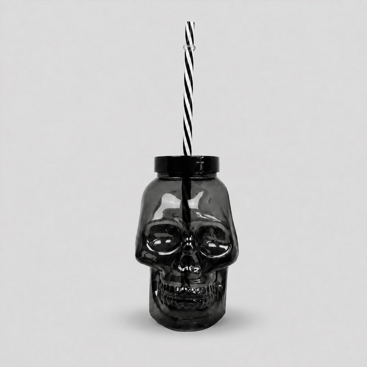 Vaso Calavera con Dulces 50 g, Color Negro