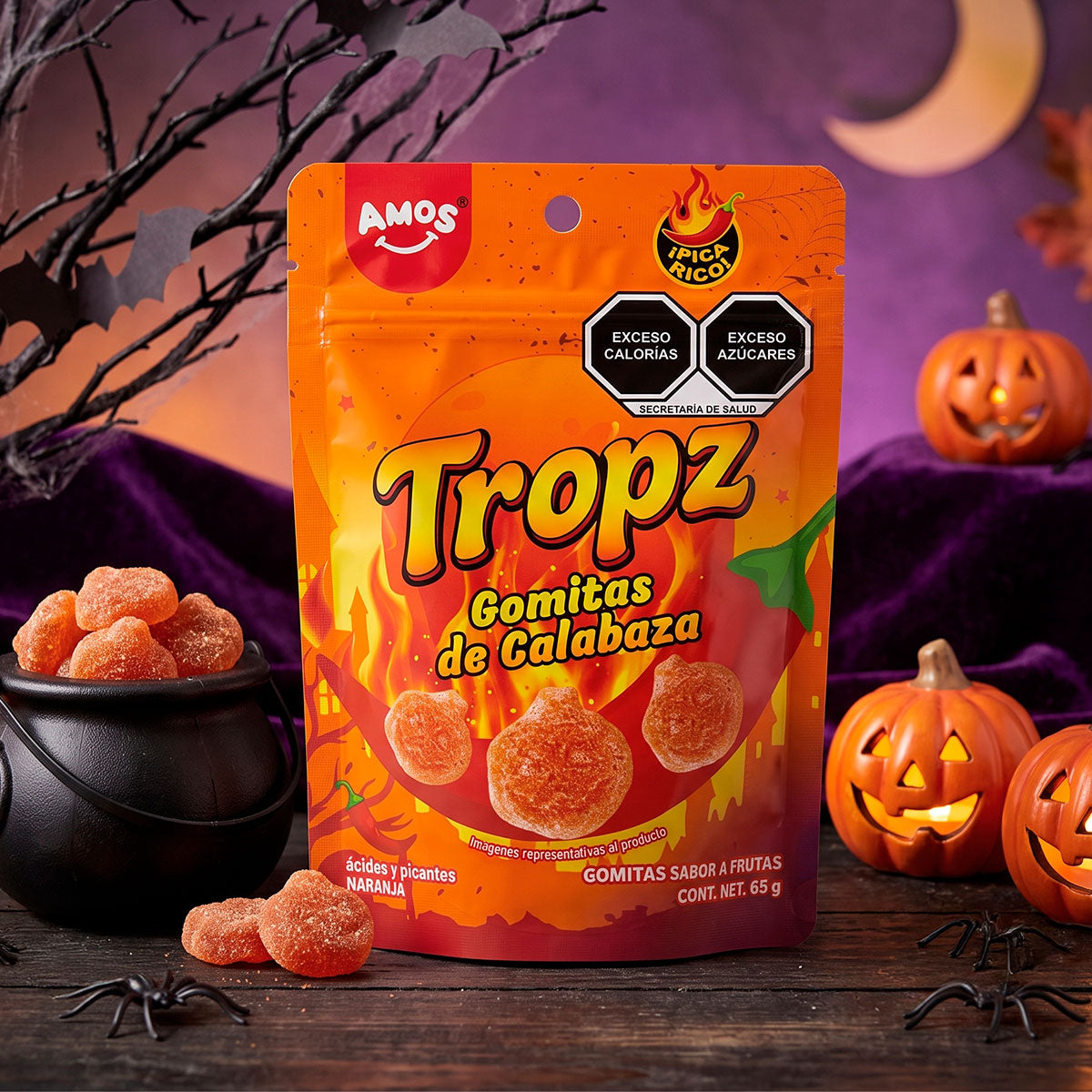 Calabaza, Gomitas Picantes, Tropz, 65 gr