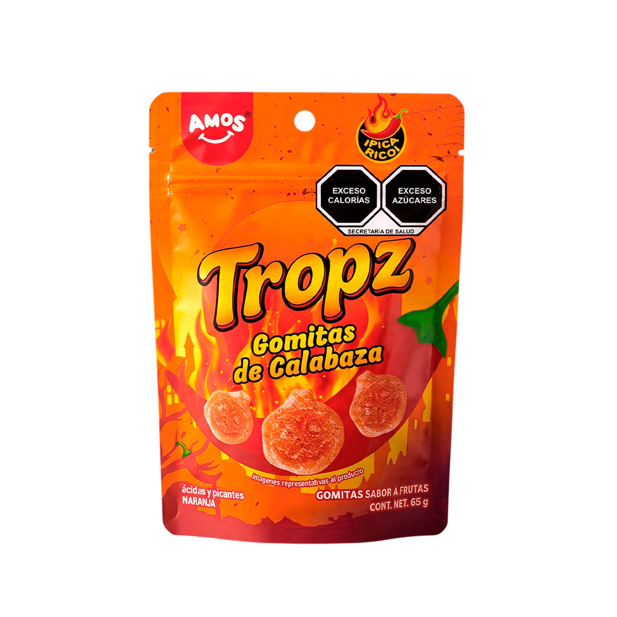 Calabaza, Gomitas Picantes, Tropz, 65 gr
