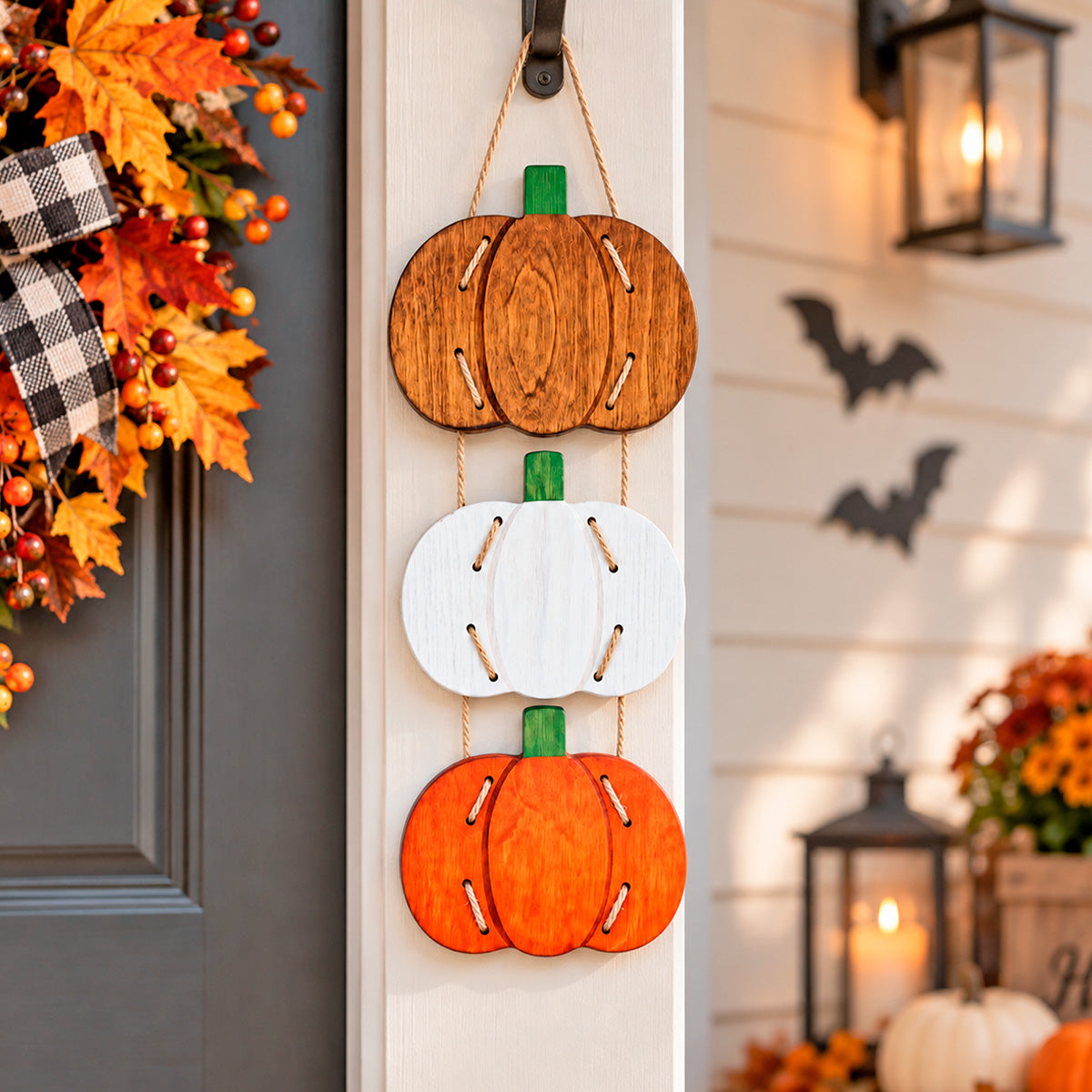 Calabazas, Decoración Colgante de MDF, Halloween