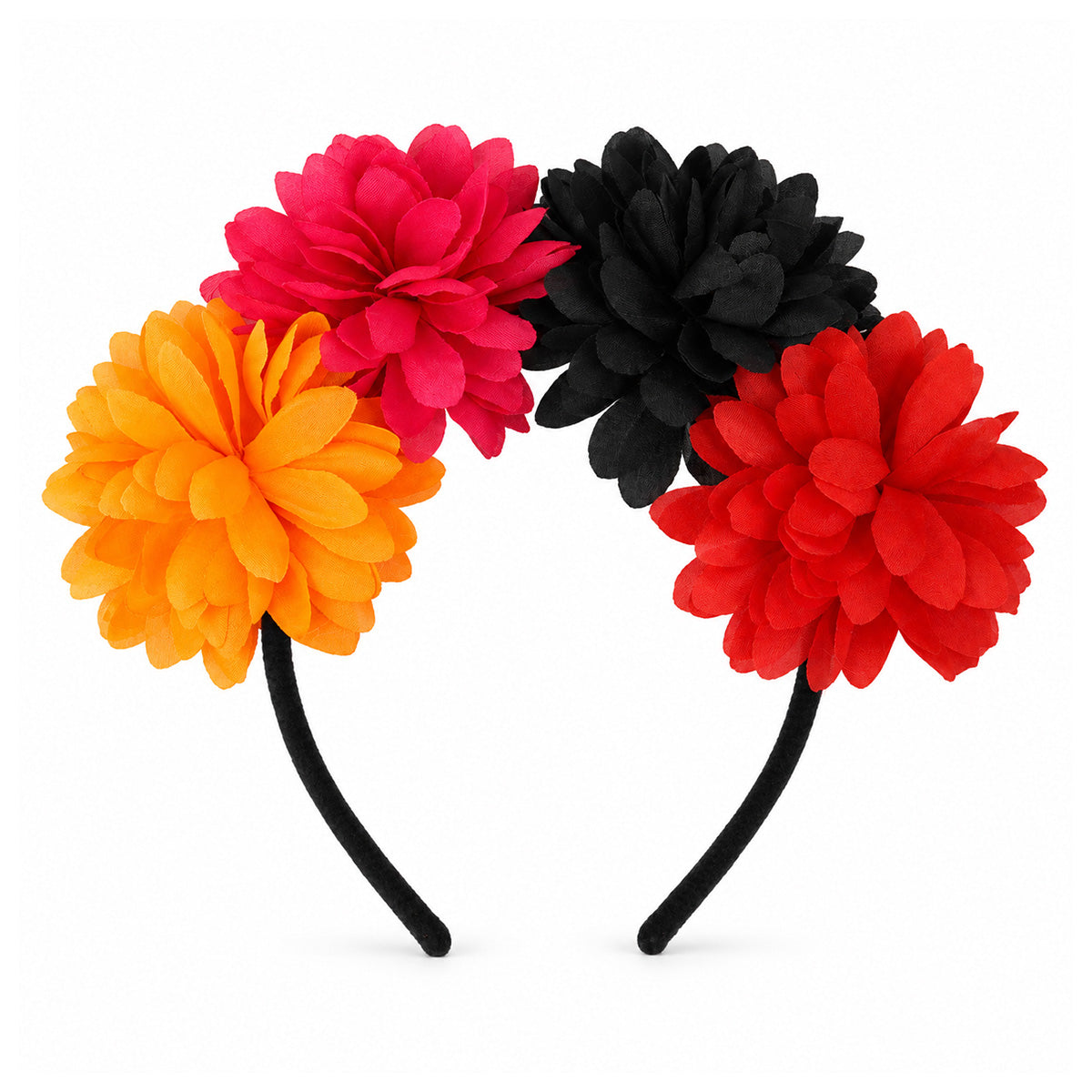Diadema con 4 Flores para Día de Muertos