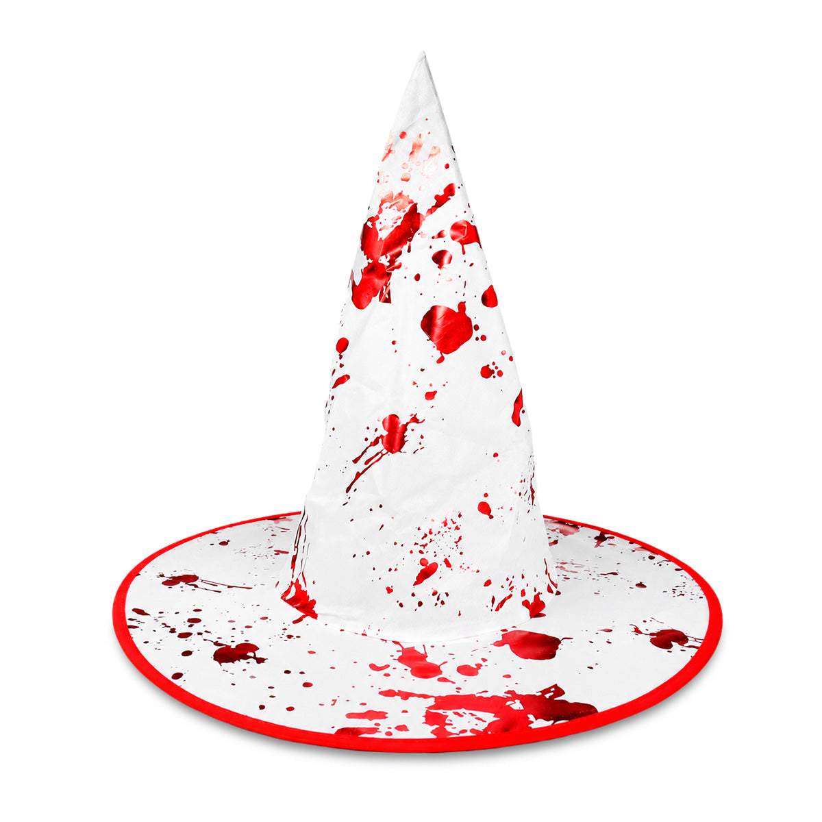 Sombrero de Bruja con Sangre, Color Blanco