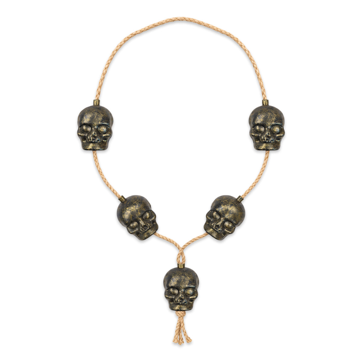 Collar de Calaveras para Halloween, Color Dorado