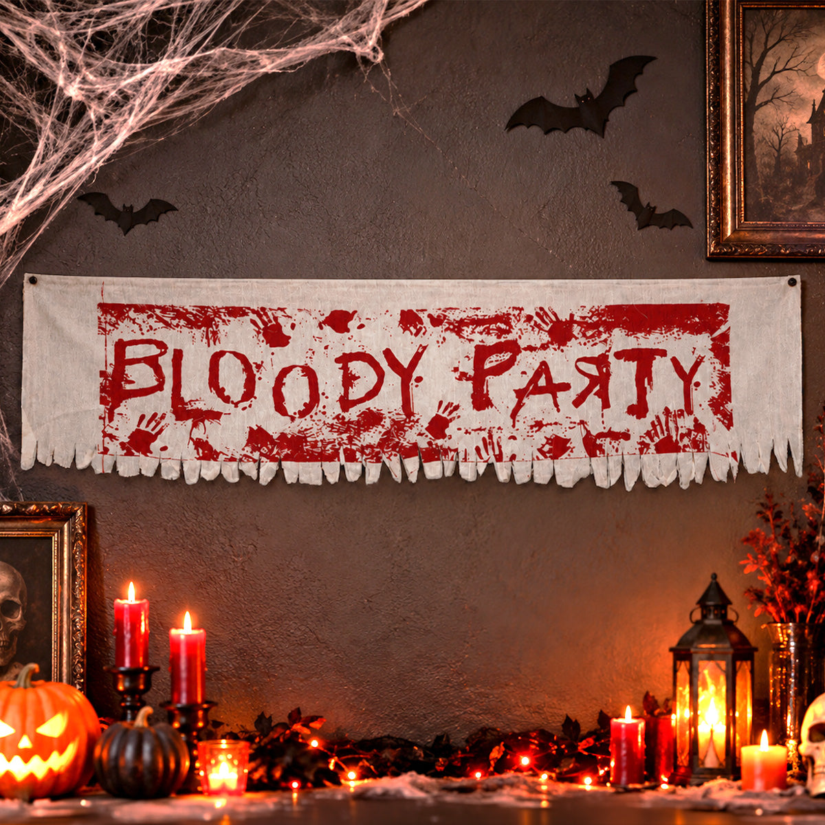 Banner Decorativo con Sangre para Halloween