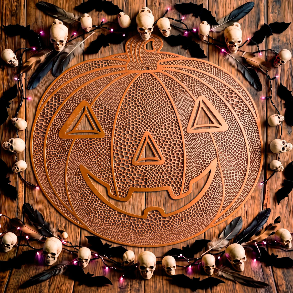 Mantel Individual de Calabaza, Color Rosa