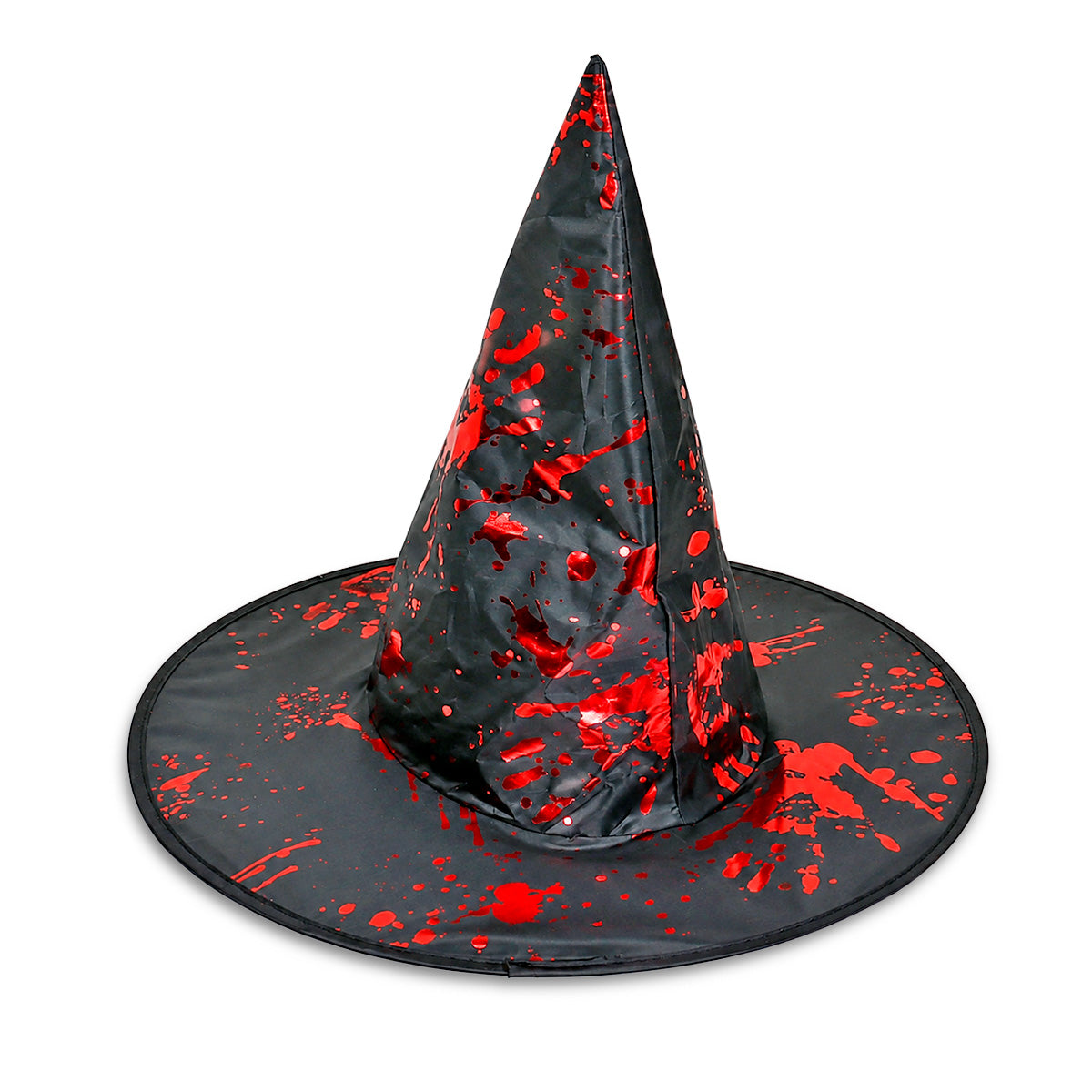 Sombrero de Bruja con Sangre, Color Negro