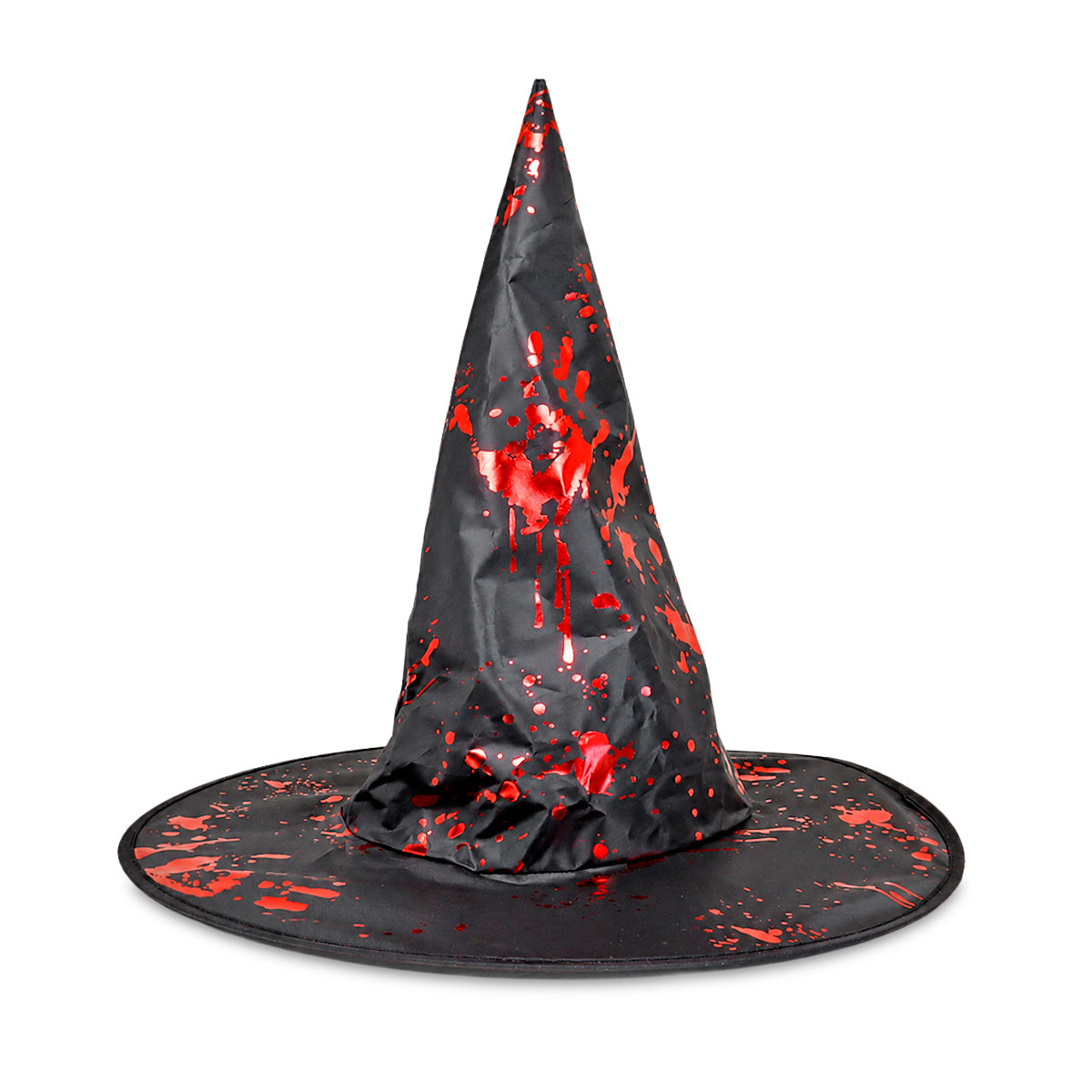 Sombrero de Bruja con Sangre, Color Negro