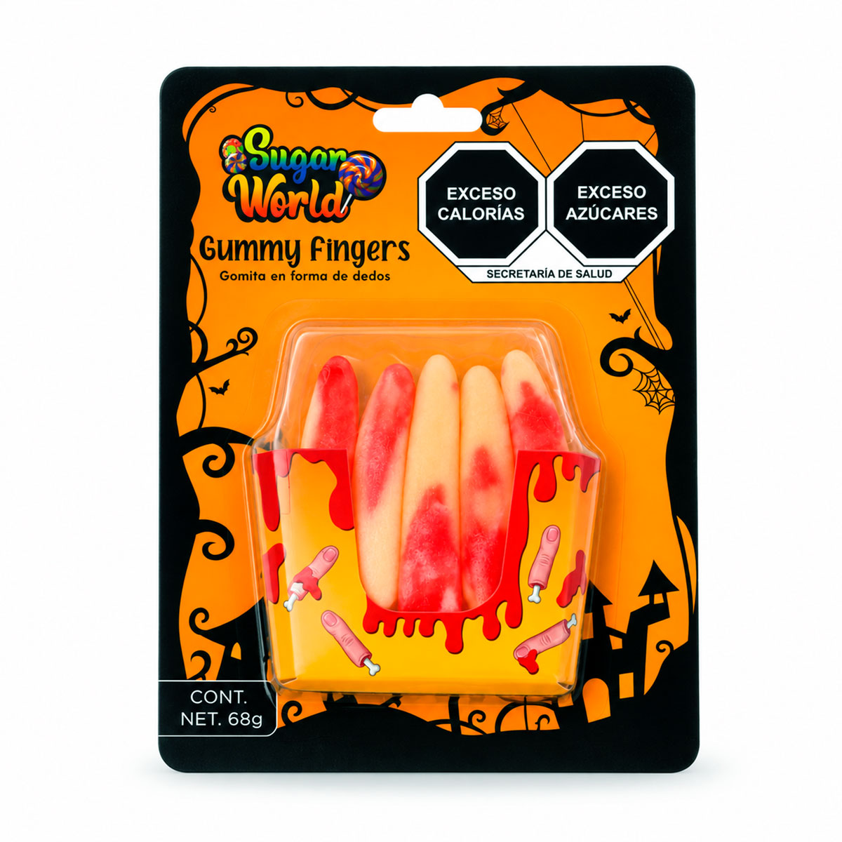 Gomitas en Forma de Dedos, 68 g