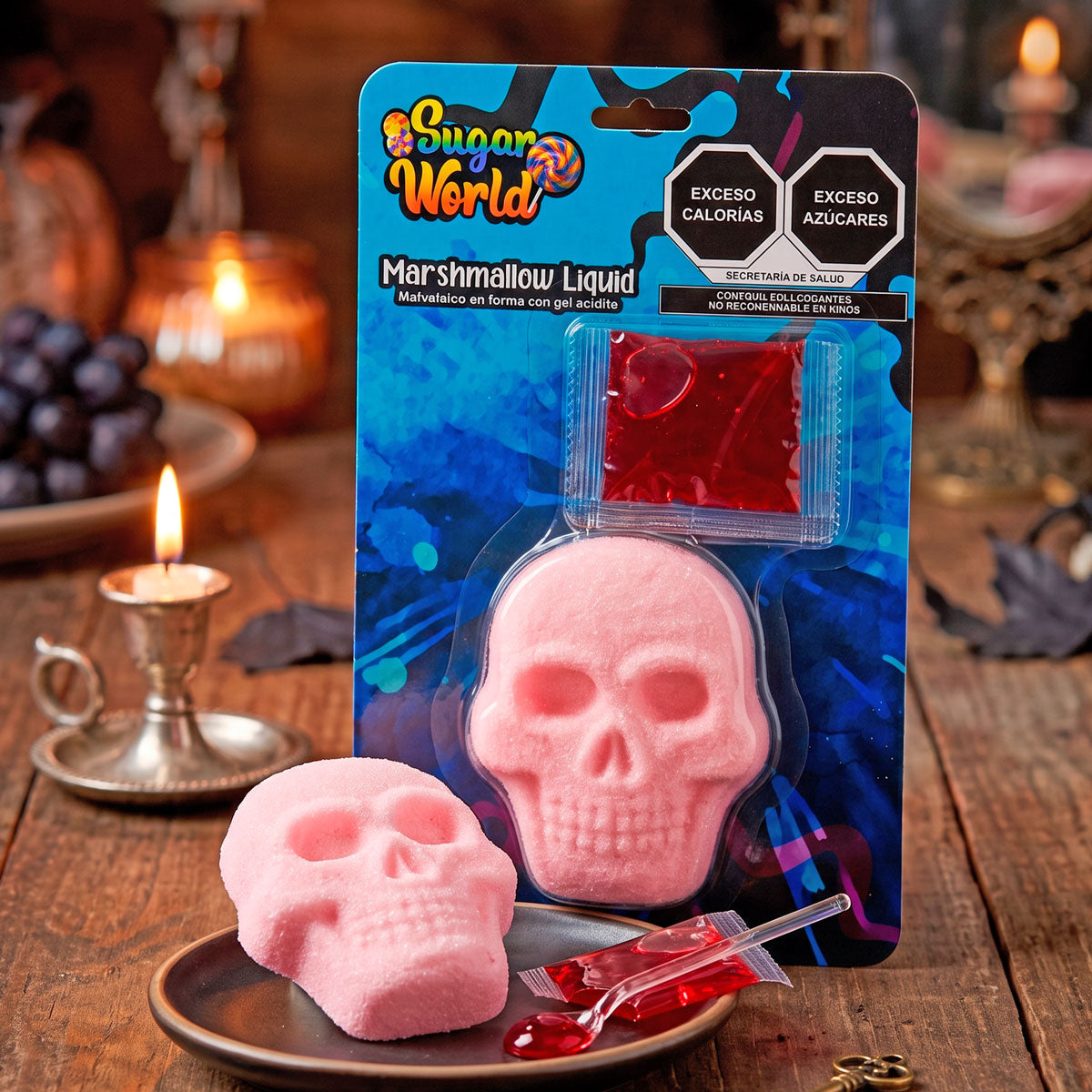Calavera, Malvavisco con Gel Ácido