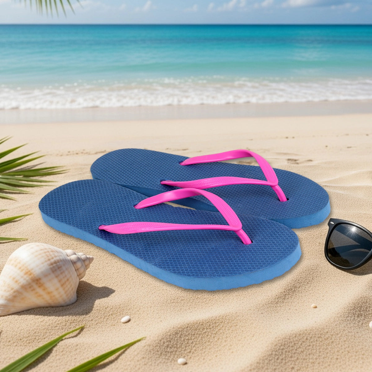 Sandalias, Color Azul y Rosa