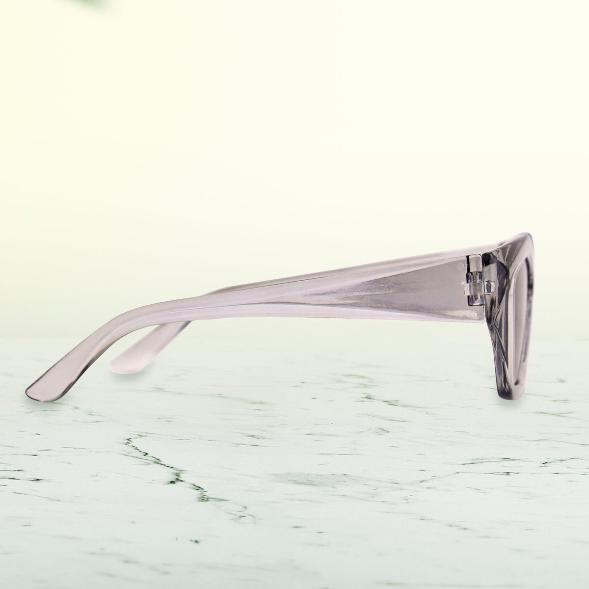 Lentes de Sol con Marco Ovalado Transparente