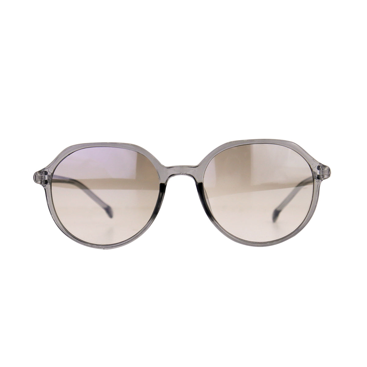 Lentes de Sol con Marco Ovalado Transparente