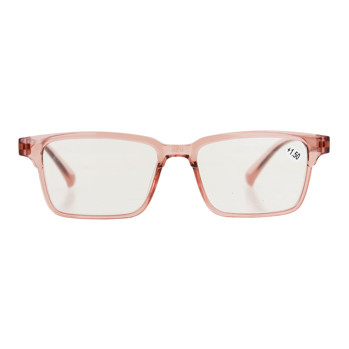 Lente con Armazón Cuadrado color Rosa para Lectura, Dioptría 1.50