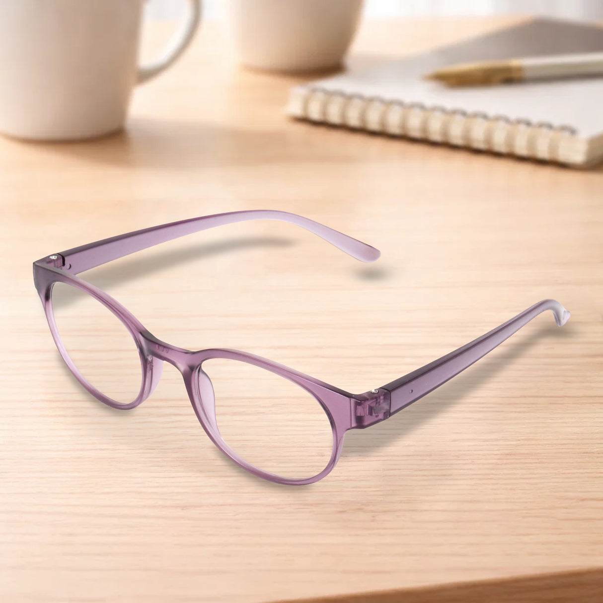 Lentes de Lectura, Redondos, Color Morado, +1.50