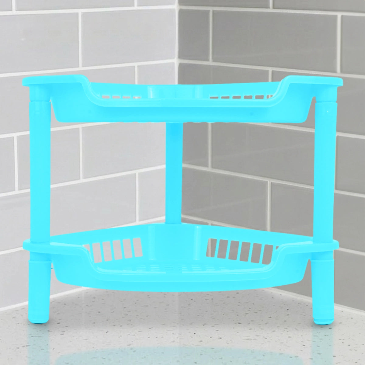 Organizador de Cocina con 2 Repisas, Color Azul