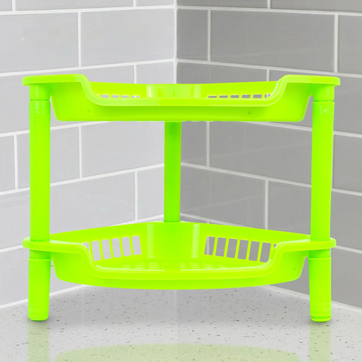 Organizador de Cocina con 2 Repisas, Color Verde