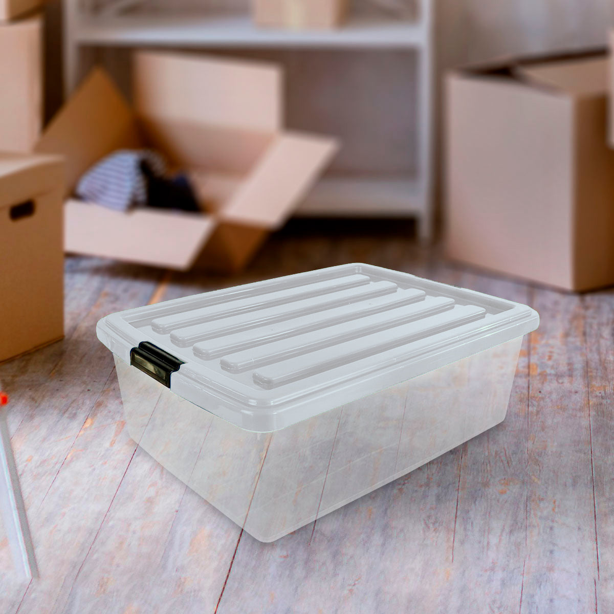 Caja de Plástico Goliat color Arena 32L