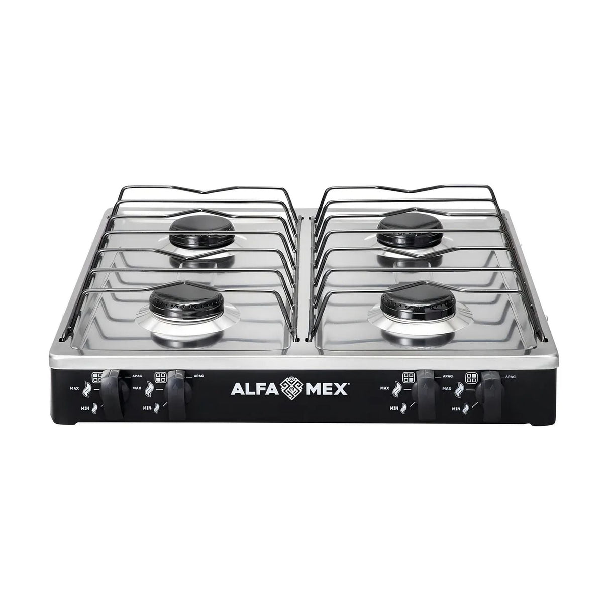 Parrilla de Gas Alfamex 4 Quemadores Negra 312