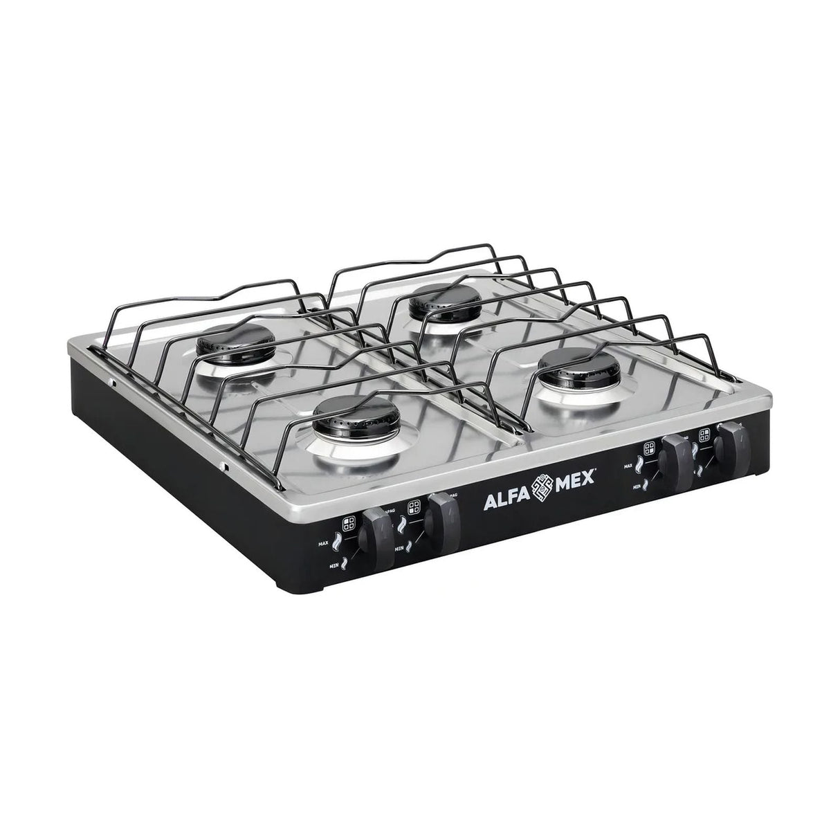Parrilla de Gas Alfamex 4 Quemadores Negra 312