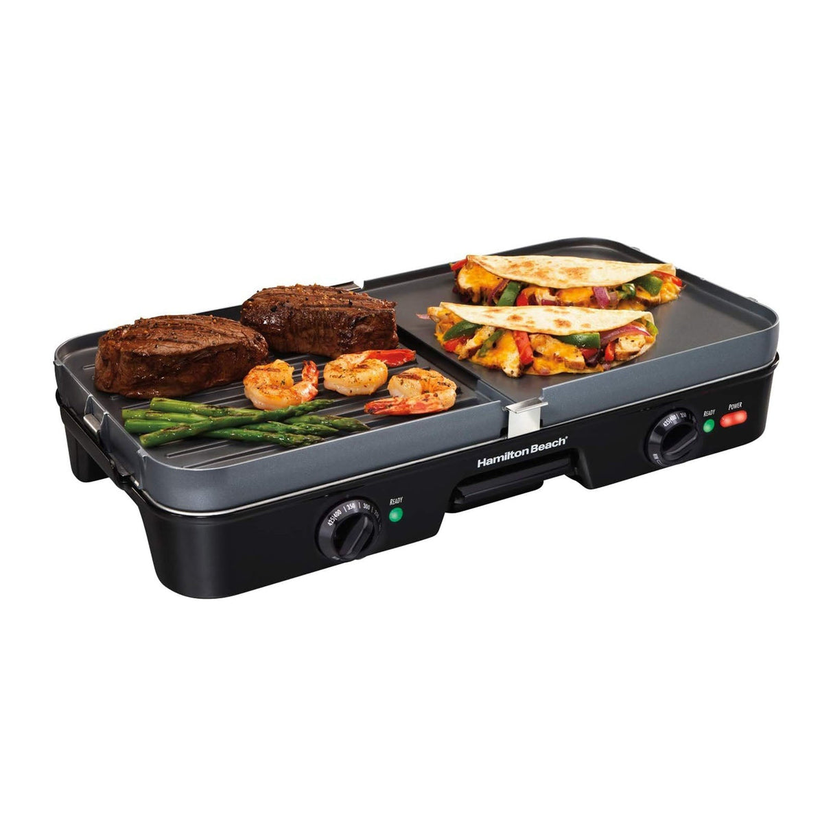 Parrilla Plancha Eléctrica Hamilton Beach 3 en 1 38546