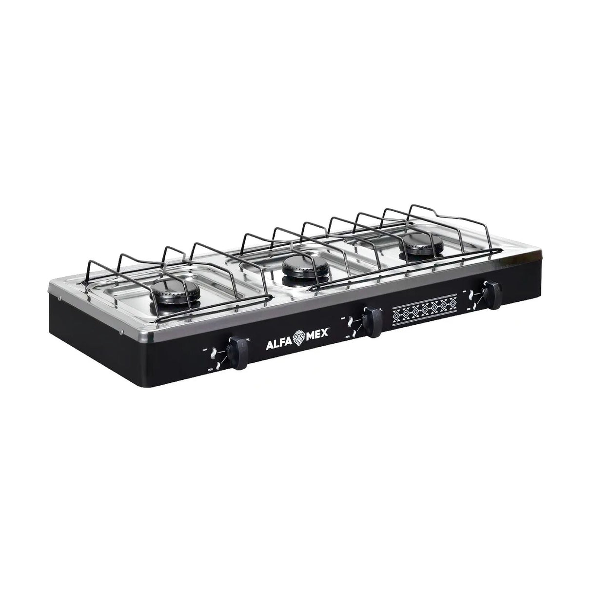 Parrilla de Gas Alfamex 3 Quemadores Negra 612