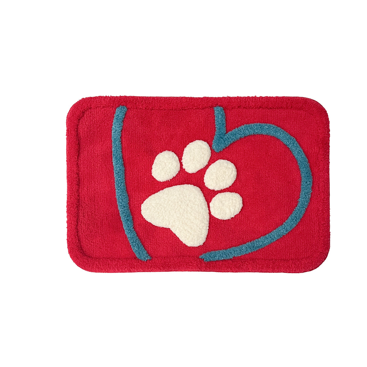 TAPETE PARA MASCOTA LOVE ROJO 40X60CM