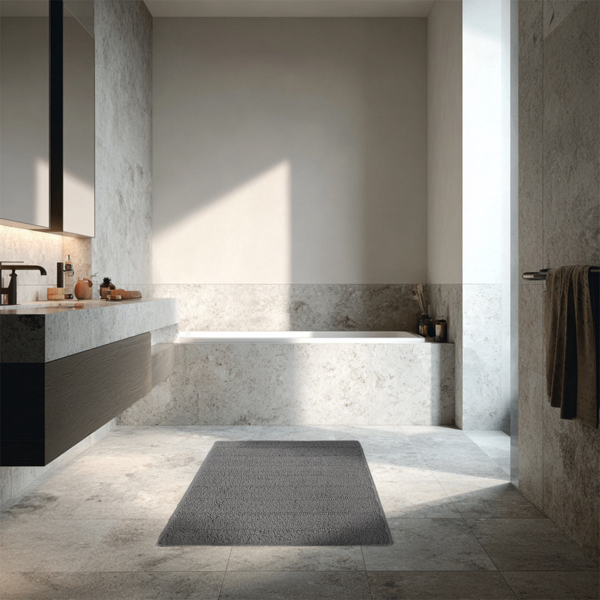 TAPETE CUT & LOOP OXFORD PARA BAÑO 40X60CM