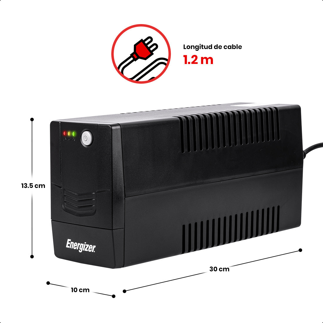 No Break UPS 400VA-240W 6 contactos, ENERGIZER