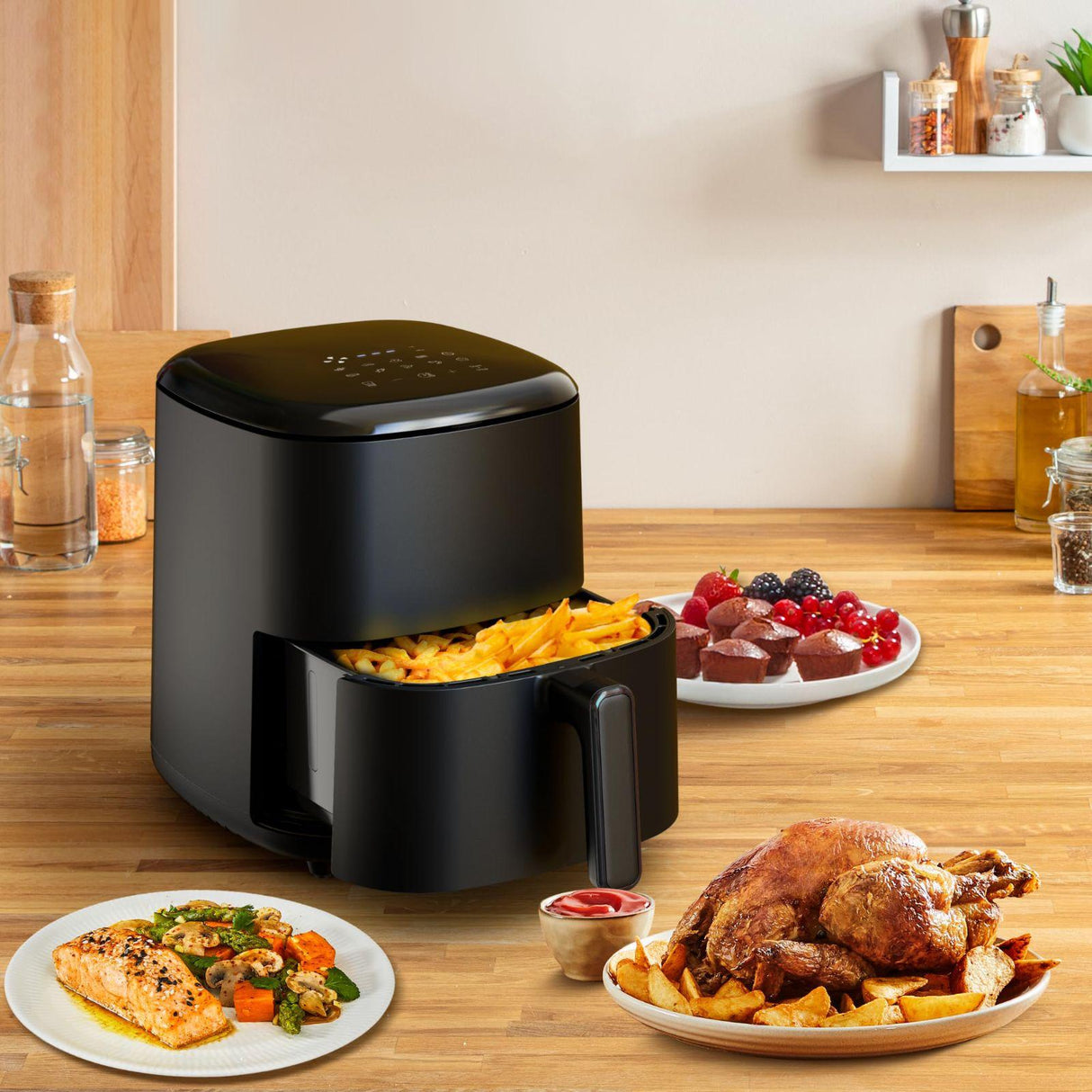 Freidora de Aire T-fal Easy Fry Max 5 Litros Negra EY2458X0