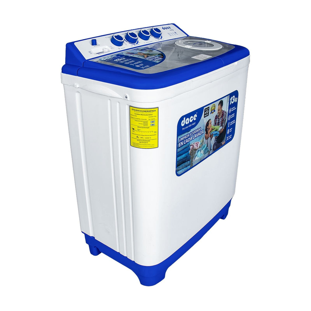 Lavadora Dace 13 Kilos Doble Tina Blanca LS13061PPBA