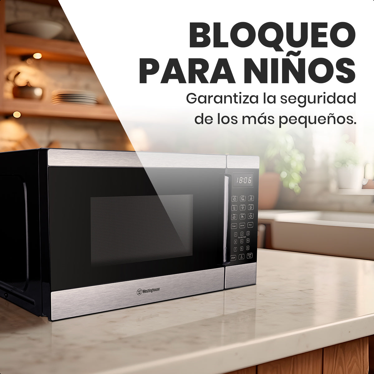 Microondas Westinghouse Digital 25L 10 Niveles de Potencia