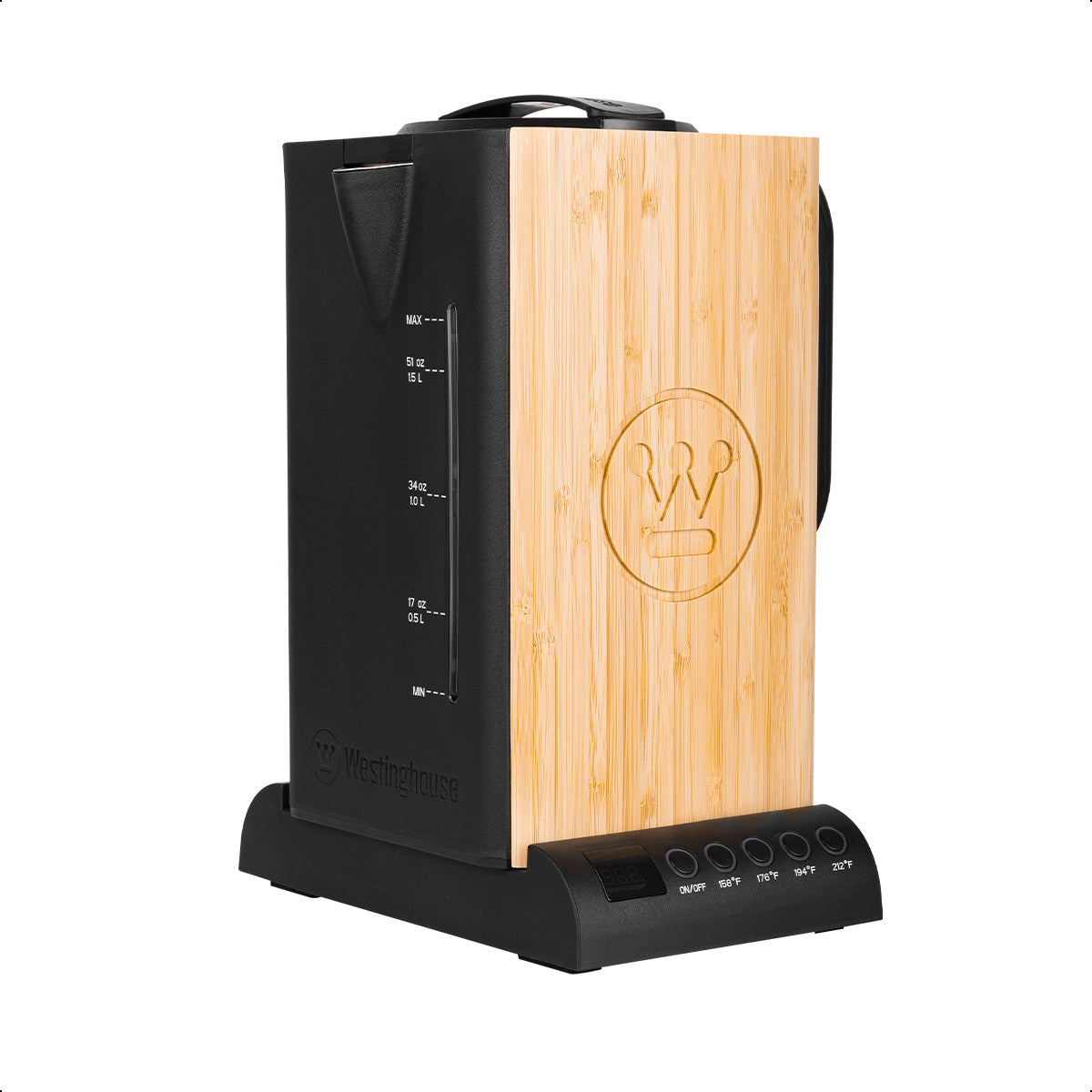 Hervidor Eléctrico de Bambú 1.7L con Control de Temperatura LED Westinghouse