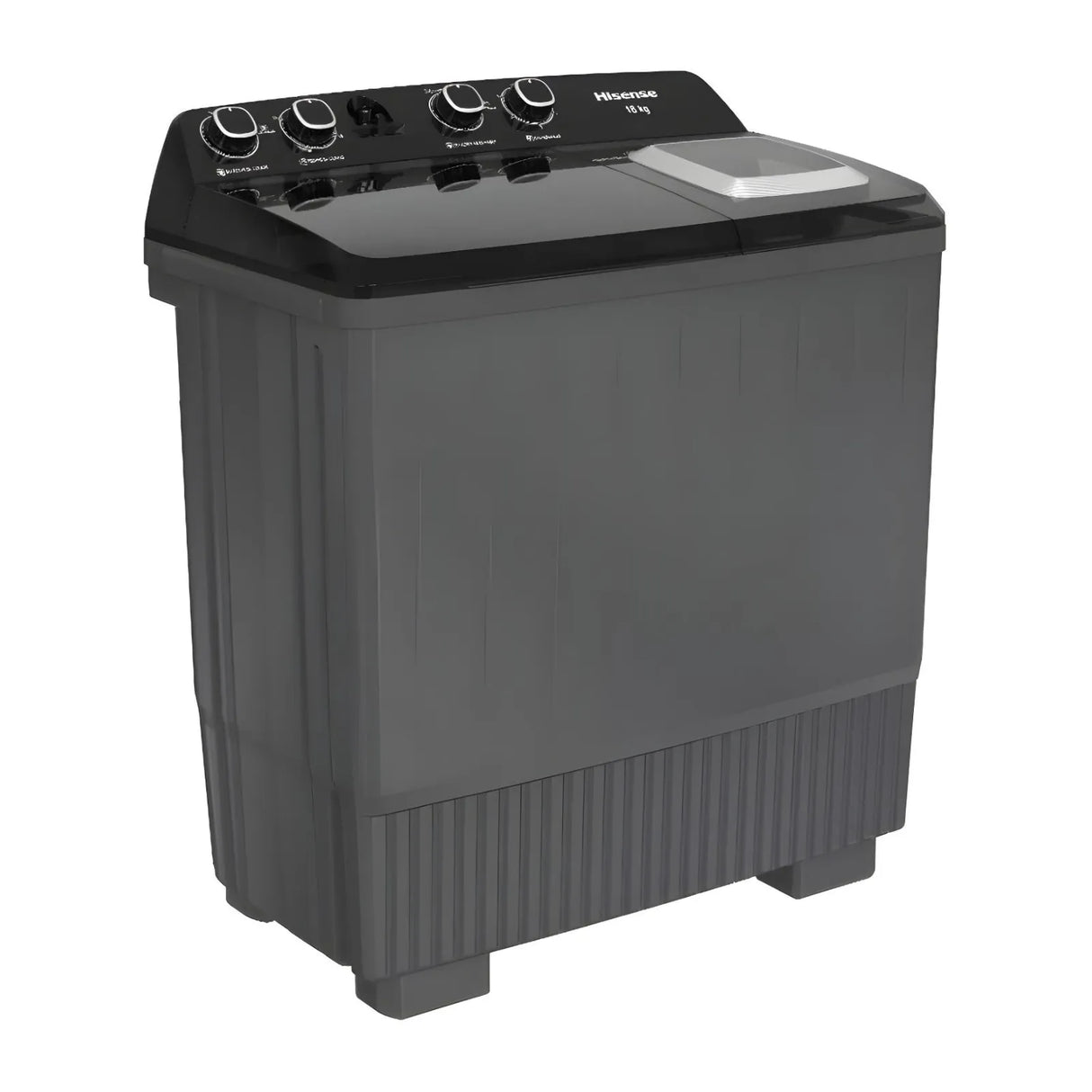 Lavadora Doble Tina Hisense 18 Kilos Carga Superior Gris WSA1804P