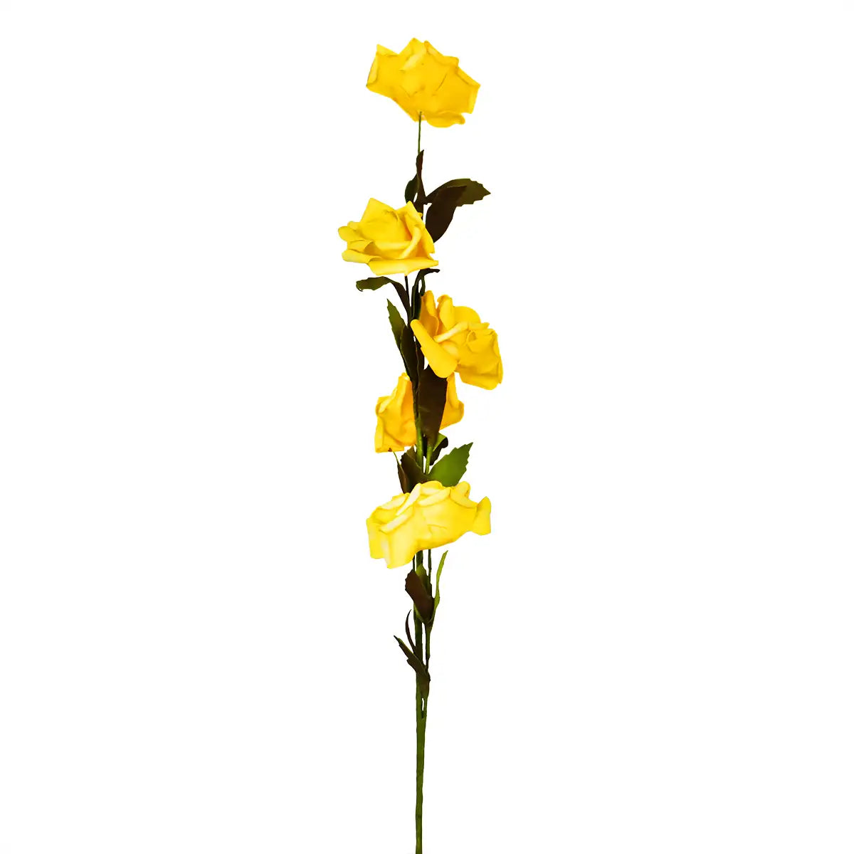 Vara con Flor Artificial, Color Amarillo