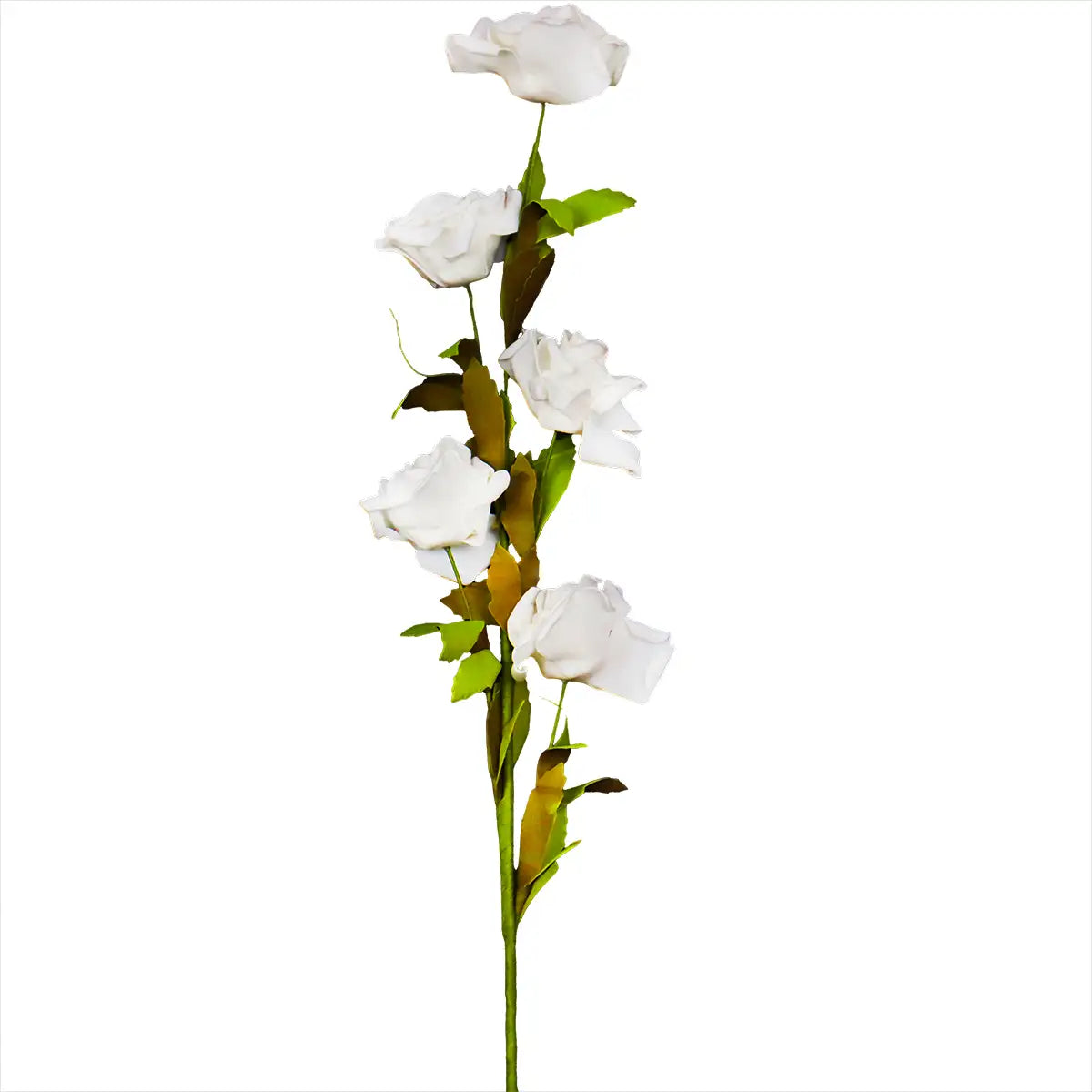 Vara con Flor Artificial, Color Blanco