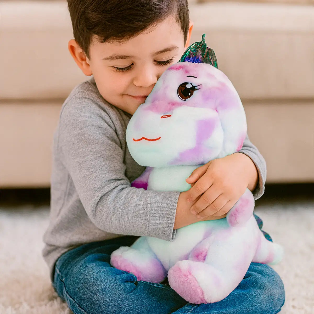 Dinosaurio, Peluche, Color Azul
