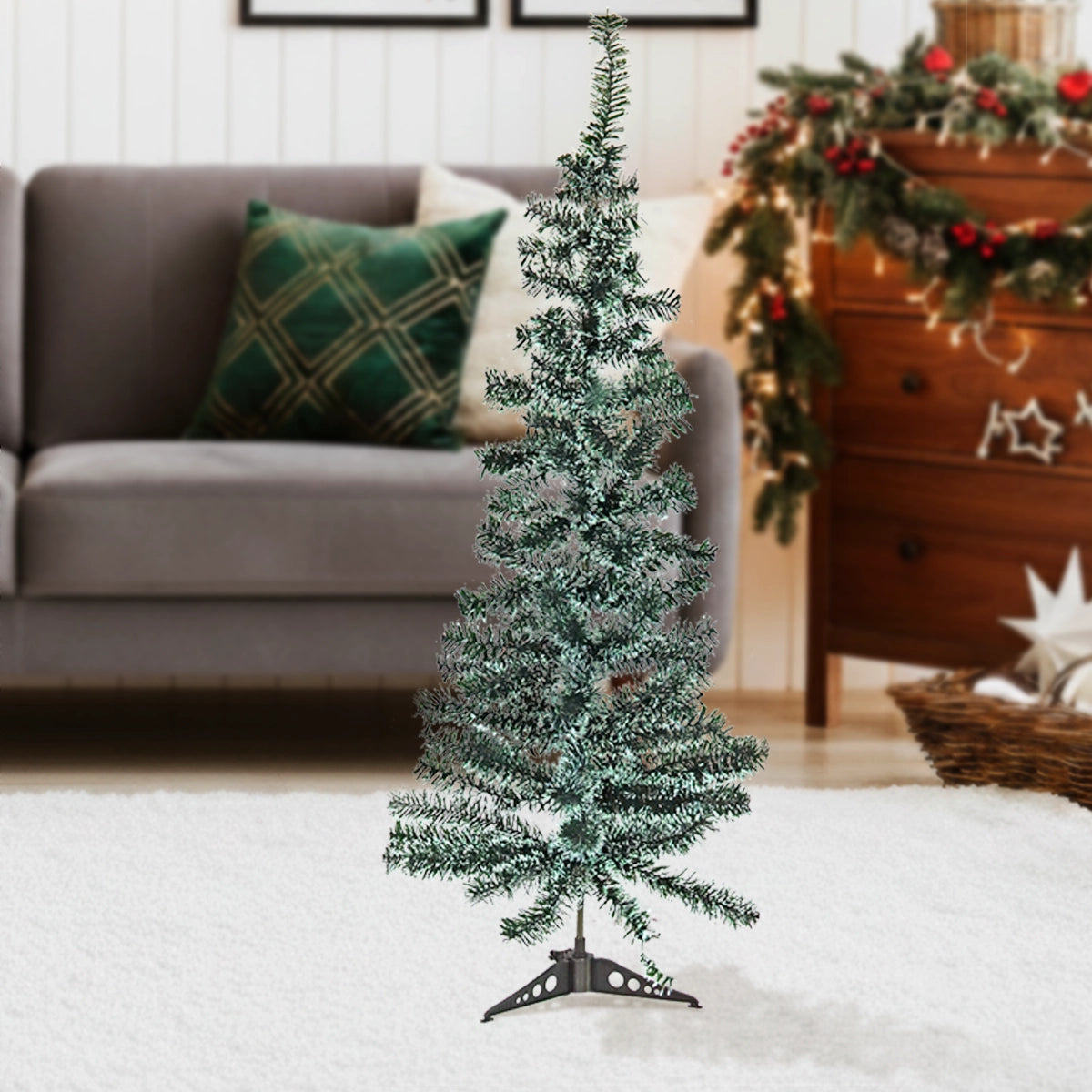 Árbol de Navidad, Diseño Nevado, 90 cm