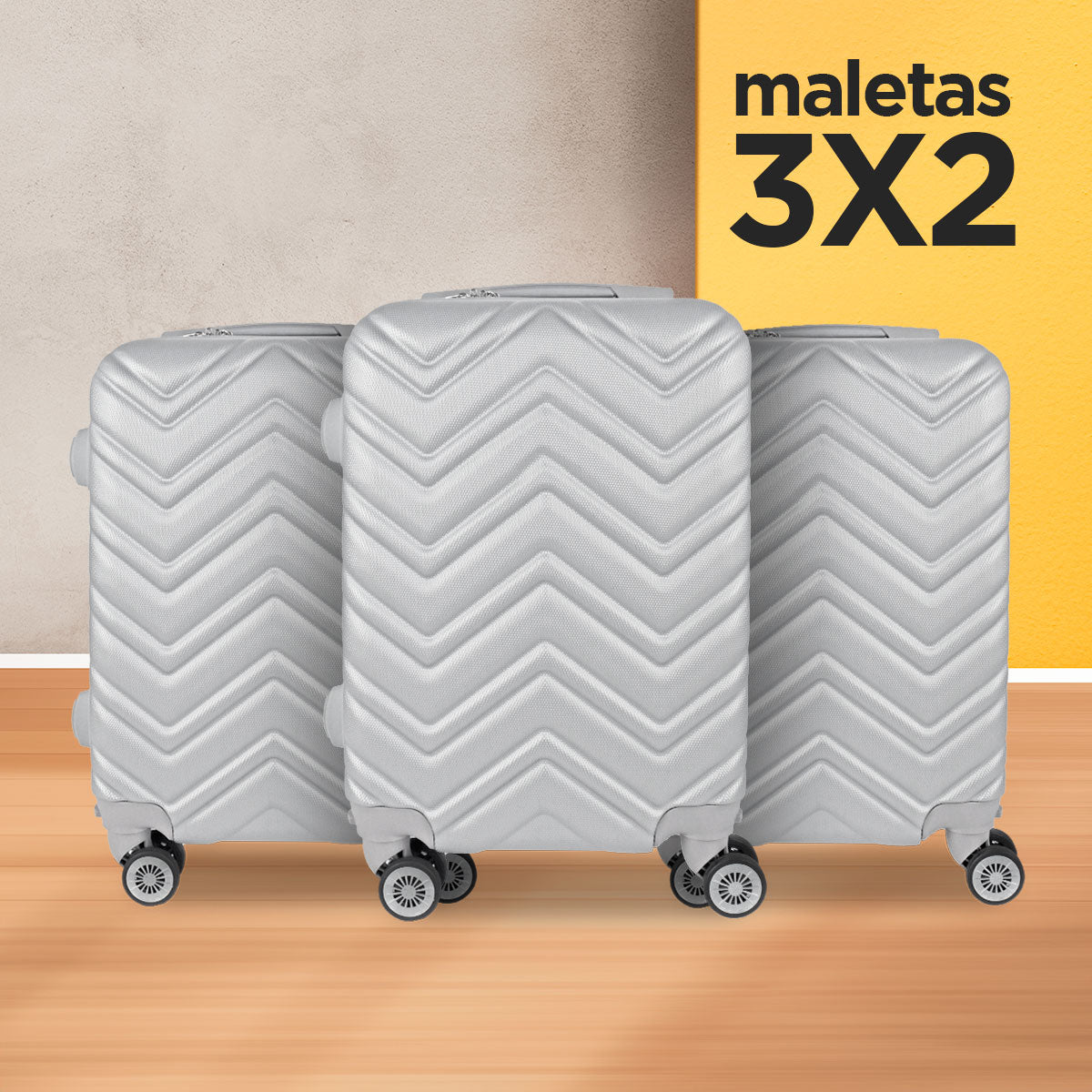 Set de Maletas de Viaje Astro: ¡Llévate 3 y paga 2!, 37x23x55cm