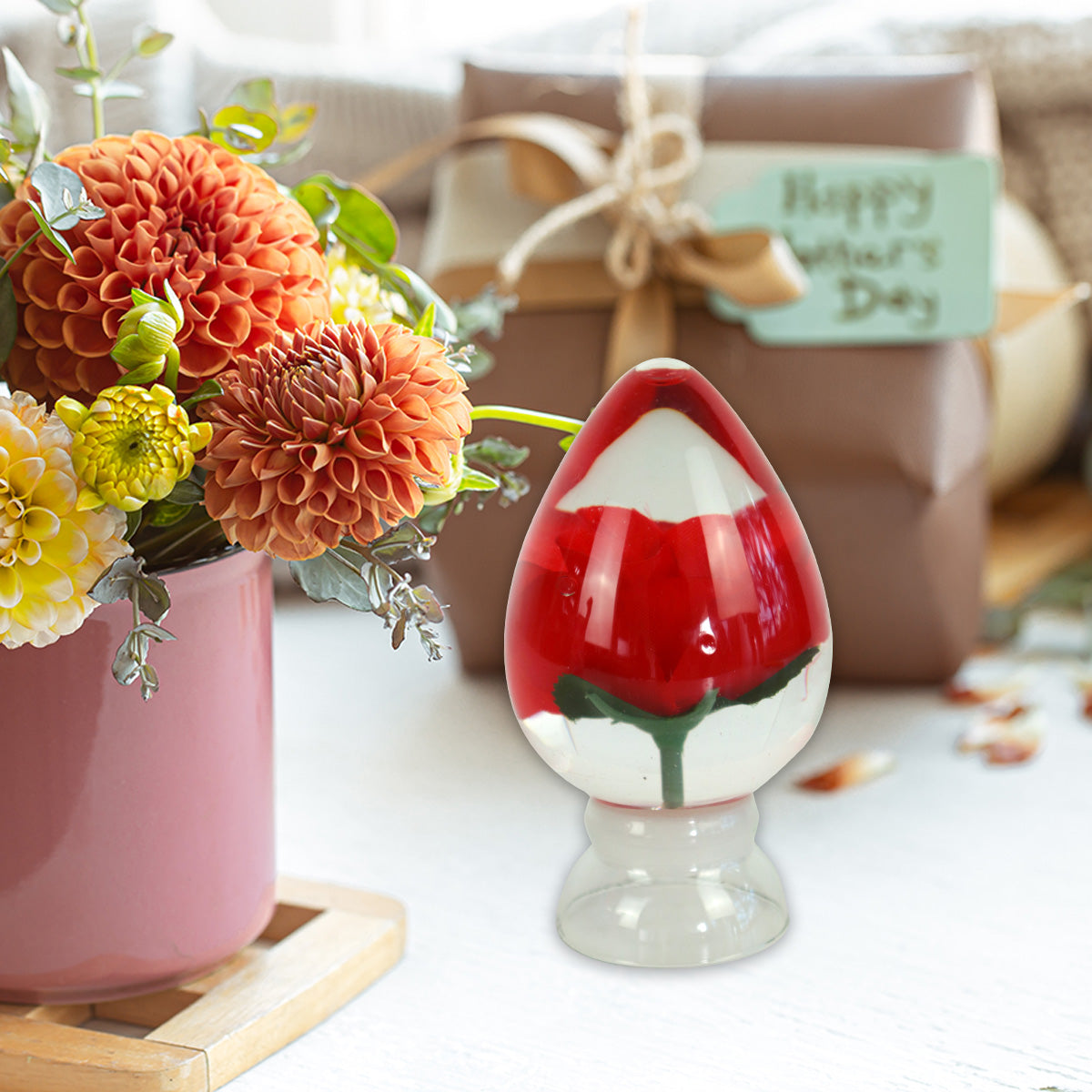Esfera de Agua Inkanto, DÃa de las Madres, Rosa en Esfera de Agua, Color Rojo